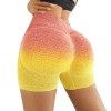 Women Quality Gradient High Waist Short Breathing Fashion Shorts Running Yoga Gym Sports Shorts