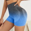 Women Quality Gradient High Waist Short Breathing Fashion Shorts Running Yoga Gym Sports Shorts