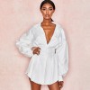 Women Sexy V neck Long Shirts Long Sleeve Elegant Sexy Party Blouse