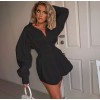 Women Sexy V neck Long Shirts Long Sleeve Elegant Sexy Party Blouse