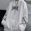 Ladies Flame Print Pullover Hoodie Plus Size Winter Sweatshirt 