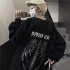 Ladies Flame Print Pullover Hoodie Plus Size Winter Sweatshirt 