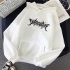 Ladies Flame Print Pullover Hoodie Plus Size Winter Sweatshirt 