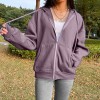 Zip Hooded Sweatshirt Woman Long Sleeve Oversized Hoodie Retro Pocket Pullover
