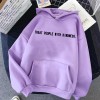  Women New Fashion Vintage Casual Punk Letter Hip Hop Hooded 