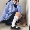 Anime Print Hoodie Women Long Sleeve Zip Up Hoodie Cute Print Plus Velvet Sweatshirt 