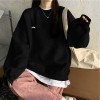 Women's Spring and Autumn New Fashion Splicing Pullover Solid Sweatshirt