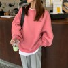 Women's Spring and Autumn New Fashion Splicing Pullover Solid Sweatshirt