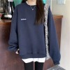Women's Spring and Autumn New Fashion Splicing Pullover Solid Sweatshirt