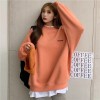 Women's Spring and Autumn New Fashion Splicing Pullover Solid Sweatshirt