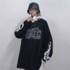 Women Spring Gothic Oversized Hoodie Streetwear  Hip-hop Cool Couple Sweatshirts
