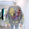 Women's Anime Hoodie Korean Style Sweatshirt Pullovers Long Sleeve Tops Clothes