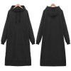 Women Long Hoodie Solid Sweatshirts Baggy Pullover Oversized Sweatshirt Dress