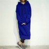 Women Long Hoodie Solid Sweatshirts Baggy Pullover Oversized Sweatshirt Dress