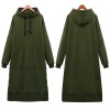 Women Long Hoodie Solid Sweatshirts Baggy Pullover Oversized Sweatshirt Dress