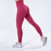 Women Elasticity High Waist Sexy Seamless Gym Leggings Hollow Printed Workout Pants 