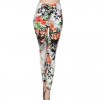 Graffiti Floral Patterned  Leggins For Women Leggings Houndstooth Elastic Design Vintage Leggins 