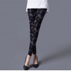 Graffiti Floral Patterned  Leggins For Women Leggings Houndstooth Elastic Design Vintage Leggins 