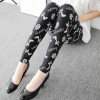 Graffiti Floral Patterned  Leggins For Women Leggings Houndstooth Elastic Design Vintage Leggins 