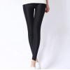 Women Shiny Pant Leggings Solid Color Fluorescent Spandex Elasticity Casual Trousers