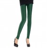 Women Shiny Pant Leggings Solid Color Fluorescent Spandex Elasticity Casual Trousers