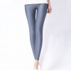 Women Shiny Pant Leggings Solid Color Fluorescent Spandex Elasticity Casual Trousers