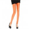 Women Shiny Pant Leggings Solid Color Fluorescent Spandex Elasticity Casual Trousers