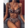 Sexy Women High Waist Bikini Swimsuit Bandeau Thong Brazilian Bikini Set  