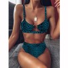 Sexy Women High Waist Bikini Swimsuit Bandeau Thong Brazilian Bikini Set  