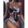 Sexy Women High Waist Bikini Swimsuit Bandeau Thong Brazilian Bikini Set  