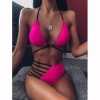 Sexy Women High Waist Bikini Swimsuit Bandeau Thong Brazilian Bikini Set  