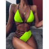 Sexy Women High Waist Bikini Swimsuit Bandeau Thong Brazilian Bikini Set  