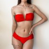 Sexy Women High Waist Bikini Swimsuit Bandeau Thong Brazilian Bikini Set  