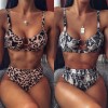 Sexy Women High Waist Bikini Swimsuit Bandeau Thong Brazilian Bikini Set  