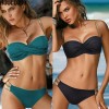 Women Sexy Solid Color Bikini Swimwear Bandeau Biquini Swimsuit Bathing Suit