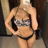 Women Sexy Solid Color Bikini Swimwear Bandeau Biquini Swimsuit Bathing Suit