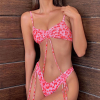 Newest Sexy Bikinis Female Micro Folds Swimwear High Cut Bikini Set String Swimming Suit 