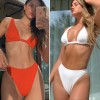 Newest Sexy Bikinis Female Micro Folds Swimwear High Cut Bikini Set String Swimming Suit 