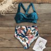 Women Sexy High Waist Bikini Halter Plus Size Swimsuit Bikini Set Bodysuit Bathing Suit 