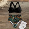 Women Sexy High Waist Bikini Halter Plus Size Swimsuit Bikini Set Bodysuit Bathing Suit 