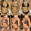 New Woman Swimsuit Sexy Bikini Set Print Floral Beachwear Biquini Two Piece Suit