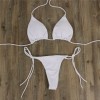 2pcs Bikini Set Padded Bra Women Solid Bandage Swimwear 