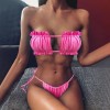 Low Waist Bikini Female Triangle Tow Pieces Swimsuit 2 Piece Suit Push Up Bathing Swimwear 