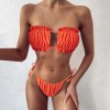 Low Waist Bikini Female Triangle Tow Pieces Swimsuit 2 Piece Suit Push Up Bathing Swimwear 