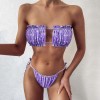 Low Waist Bikini Female Triangle Tow Pieces Swimsuit 2 Piece Suit Push Up Bathing Swimwear 