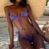 Low Waist Bikini Female Triangle Tow Pieces Swimsuit 2 Piece Suit Push Up Bathing Swimwear 