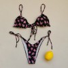 Low Waist Bikini Female Triangle Tow Pieces Swimsuit 2 Piece Suit Push Up Bathing Swimwear 