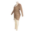 Birthday Outfits Women Spring Clothes High Waist Draped Bodycon Plus Size Dress