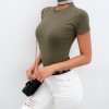 Woman Basic Bodysuit Women Short Sleeve Body Top Cotton Bodycon Jumpsuit 