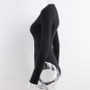Women Sexy Long Sleeve Black Bodysuit O Neck Body Top Streetwear Clothing Catsuit